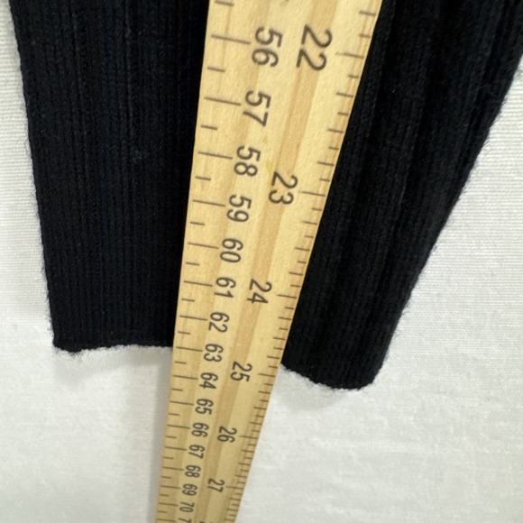 Lord & Taylor 100% Merino Wool Black Open Front Long Cardigan Sweater Small - Picture 7 of 8